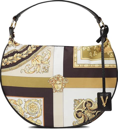 versace mixed print hobo bag|versace collection evening bag.